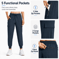 thumbnail image 2 of YAPPO Women's Cargo Jogger Pants Lightweight Quick Dry Hiking Pants with 5 Pockets, Water Resistant UPF 50+ Travel Athletic Pants, 2 of 7
