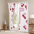 thumbnail image 3 of Feelyou Pink Fashion Letter Curtains Pack of 2 (42x84 Each) for Kids, Cartoon Monogrammed T Curtains Blackout, Cute Bowknot Cherry Bedroom Curtains, Blackout Curtains Bedroom Decor, 3 of 6