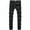 Black, variant on Mens Pants New Tight-fitting Ripped Straight Hip-hop Stretch Motorcycle Denim Trouser