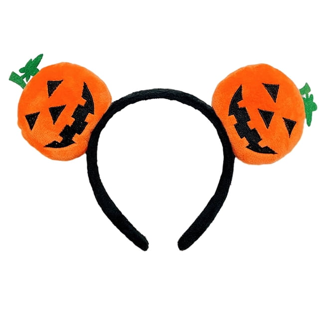 Diadema bonita para Halloween, diademas naranjas de calabaza, decoraciones de Halloween, accesorios de disfraz de fiesta para mujeres y niñas