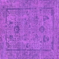 thumbnail image 1 of Ahgly Company Indoor Square Oriental Purple Industrial Area Rugs, 4' Square, 1 of 4