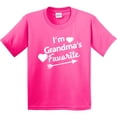 thumbnail image 3 of Inktastic I'm Grandma's Favorite with Arrow and Hearts Youth T-Shirt, 3 of 5