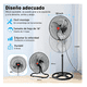 thumbnail image 3 of Ventilador 18 Pulgadas Pedestal Piso Pared 3 En 1 Con Aspas Metal Xtellar plateado, 3 of 3