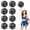 Black+Silver, variant on Cheerleading Poms 8 Pack, Handheld Cheerleading Pompoms for Basketball Football Volleyball, Cheer Spirit Supplies, Metallic Streamers for Dance and Games