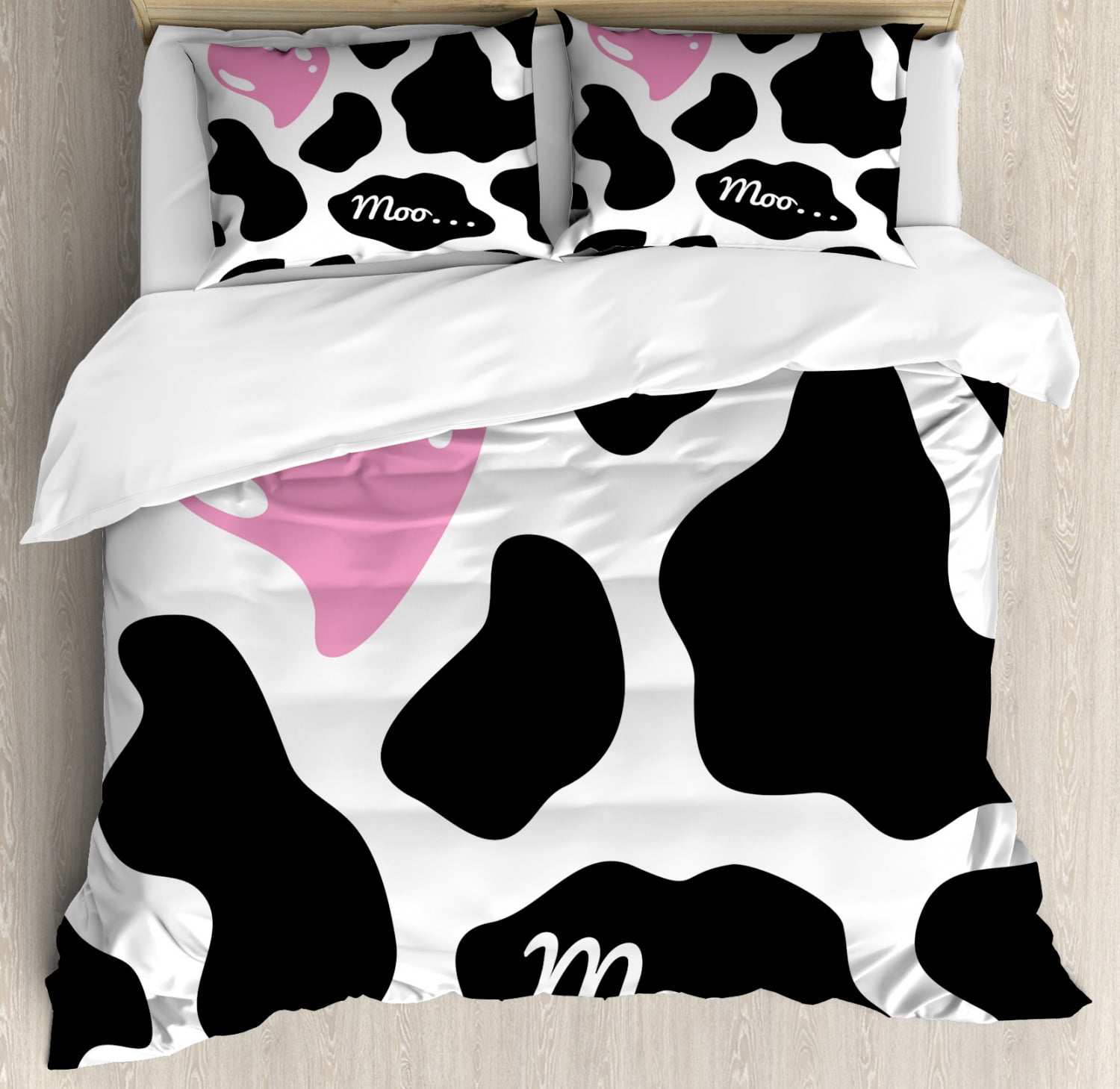 Cow Print Duvet Cover Set Queen Size, Duvet Cover Cow Print Bedding