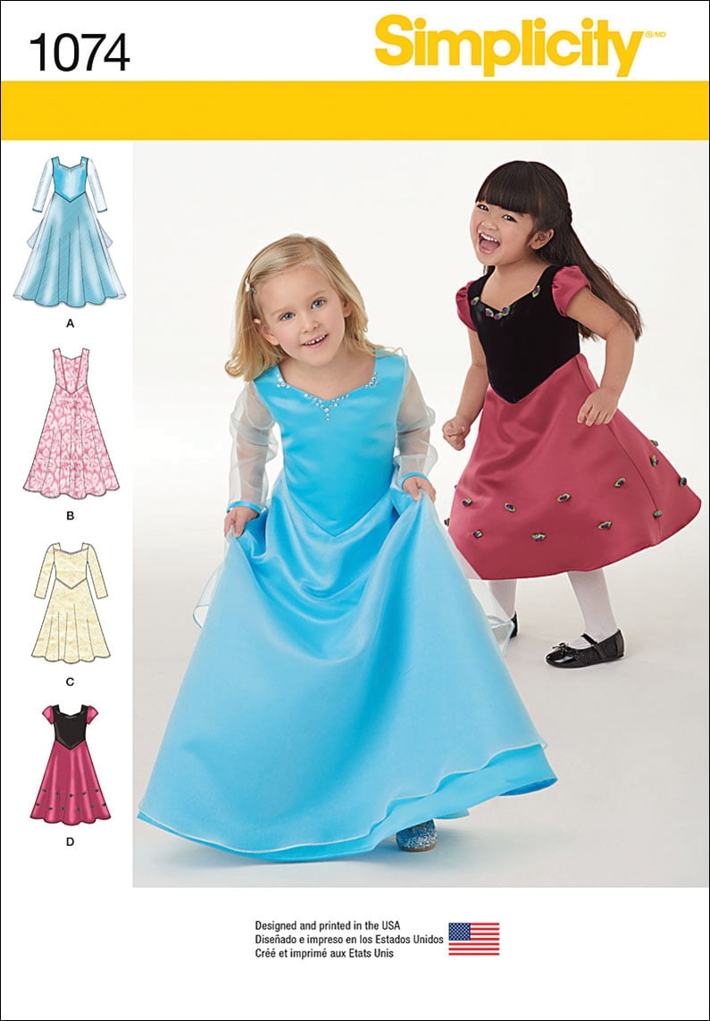 simplicity-toddler-girls-dress-in-two-lengths-1-2-1-2-3-walmart-canada