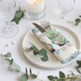 thumbnail image 3 of Cloth Napkins Set of 2 - 20x20 Inches, Happy Easter Washable Reusable Table Napkins, Spring Gnomes Rabbit Eggs Floral Lattice Soft & Absortbent Dining Napkin for Party Wedding Hotel Restaurant, 3 of 8