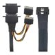 thumbnail image 1 of PCI-E Slimline SAS Inclusive Scoop-Proof Anti-Misplug SFF-8654 8i 74P to SFF-8639 U.2 + 15P with Right Left Screw Holes, 1 of 5