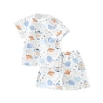 thumbnail image 1 of Ensemble de Pyjama pour Bébé Garçon, Haut à Enfiler à Col Rond avec Motif de Dessin Animé, Pyjamas, Tenue de Nuit, Pyjamas pour Garçons, Taille 6-12 Mois, Vêtements pour Enfants, 1 of 7