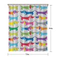 thumbnail image 5 of Colorful Funny Dachshund Shower Curtain 72"x84" ,Bathroom Decorative Shower Curtains Set with 12 Hooks,Modern Waterproof Washable Shower Curtain, 5 of 6
