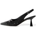 thumbnail image 5 of RONILURN Women's Rhinestone Slingback Heels Pointed Toe High Heels with Horsebit Accent Dressy Pumps for Party Evening Wedding, 5 of 11