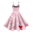 thumbnail image 4 of LWavelet Valentine's 2026 Love Heart Dress for Women, Sweetheart Rose Embroidered A Line Sleeveless Flowy Sundresses Pink M, 4 of 4
