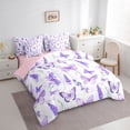 thumbnail image 2 of Erosebridal Rustic Plant Lavender 7-Piece Twin Bedding Sets,Wild Animal Butterfly Bedding Comforter Set For Men Women,Reversible, 2 of 7