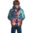 thumbnail image 6 of Lsque Mario Patten Youth Hoodie Sweatshirt Pullover with Kangaroo Pocket Boys and Girls Hoodie Warm Hoodie for Kids, 6 of 8