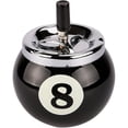 thumbnail image 1 of Cendrier Boule de Billard en Métal avec Numéro 8 pour Usage Intérieur et Extérieur (Noir), 1 of 5