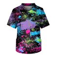 thumbnail image 1 of Fashion Men's Short Sleeve V Neck Printed Working Chest Pocket Carer Top M, 1 of 3