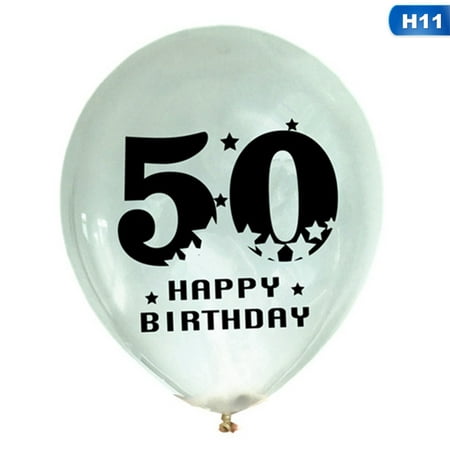 KABOER 10Pcs\/Set 12-Inch Birthday Party Decoration Balloons 18-60 Years Old Happy Birthday Balloon Decoration (Best Birthday Party For 11 Year Old Boy)