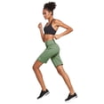 thumbnail image 7 of BALEAF Women's Knee Length Bermuda Long Shorts 10" High Rise Athletic Workout Shorts Walking Running Hiking Shorts Summer Olive Green XL, 7 of 7