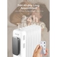 thumbnail image 4 of FOHERE Oil Filled Radiator Heater Touch Screen for Indoor Use Large Room, 1500W Quiet Energy Efficient Space Heater with Remote, 4 Modes, 24h Timer, Overheat & Tip-over Protection, Safe Thermostat, 4 of 11