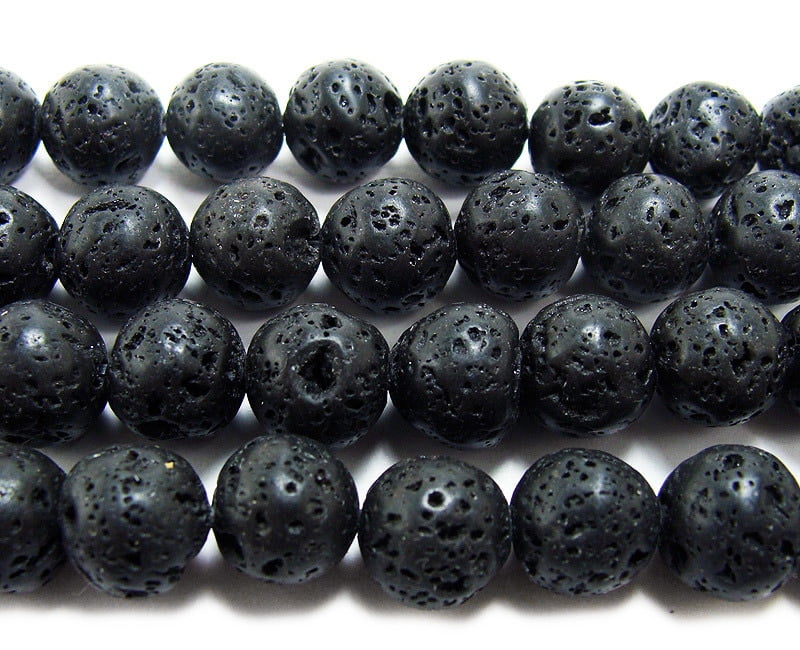 Incraftables Rock Lava Beads for Jewelry Making Bulk (600pcs) Black & Multicolor