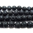 thumbnail image 1 of 20mm Black Lava Round Beads For Jewelry Making, 1 of 1