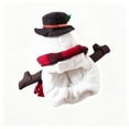 thumbnail image 5 of Tdxkok Christmas Snowman Pet Costume White Furry Outfit Rounded Shape Clothing for Cats and Small Dogs Holiday Dress Up, 5 of 8