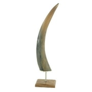 Wood Metal Horn On Base