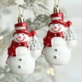 thumbnail image 4 of HengDidi 2 Pc Christmas Snowman Ornament Set for Tree Hanging Decor Small Pendant Festive Home Party Decoration, 4 of 6