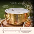 thumbnail image 3 of P•TAL Brass Stock Pot with Lid Naturally Nonstick and Toxin Free Pasta Pot Multipurpose Cooking Pot, (3 Quart), 3 of 8
