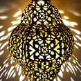 thumbnail image 2 of Lámpara Solar Luces colgantes marroquíes con energía solar, lámparas de huracán de plástico para jardín al aire libre, 2 of 8