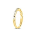 thumbnail image 3 of FB Jewels 10kt Yellow Gold Womens Round Diamond Twist Stackable Band Ring 1/4 Cttw, 3 of 4
