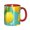 Red, variant on Lemon Bubble Coffee Mug Fun Custom Ceramic Mugs 11oz Red
