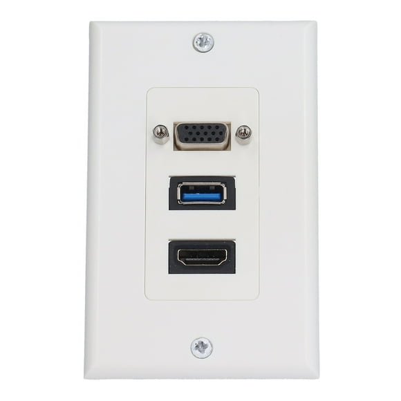 Rdeghly Audio Video Wall Socket 5 Gbps Embedded Installation Multimedia Port Composit JY