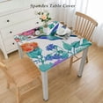 thumbnail image 2 of nygtbtfer  Bird Floral Table Cloth Hummingbird Dragonfly Butterfly Hydrangea Nature Spring Round Tablecloth for Dining Room, Party, Banquet, 2 of 7