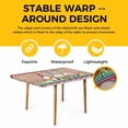 thumbnail image 4 of Gnomes Easter Table Cloths for 6 Foot Rectangle Tables, Eggs Tulips Spring Floral Retro Art Wooden Patio Waterproof Elastic Fitted Tablecloths, Washable Rectangular Table Cover for Camping, 4 of 8