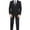 Black, variant on P&L Men's Suits Classic Fit 2 Piece Business Blazer & Pleated Pants