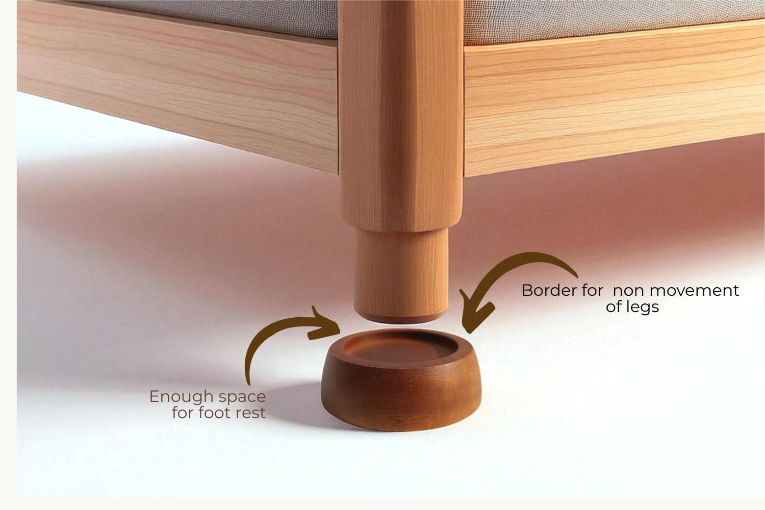 T one Wooden Bed risers (No-Plastic)| Furniture risers | Table risers | Bed Lifts risers | Couch risers| Heavy Duty Bed Riser | Desk risers for Desk Legs (1 inch)