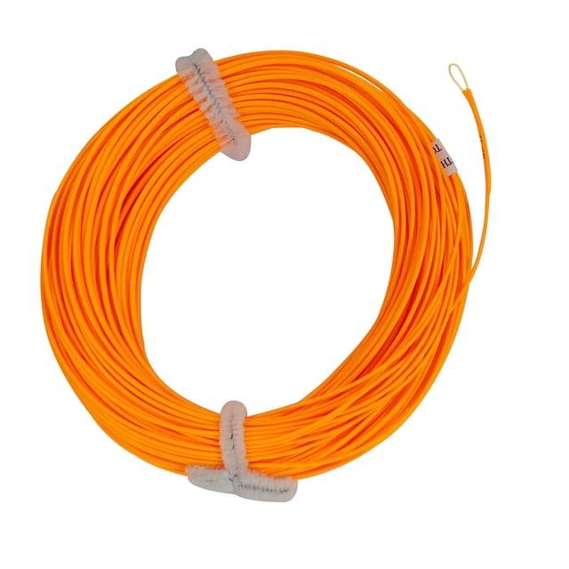 85FT Weight Forward Floating Fly Fishing Line Fly Line Expose Loop With Line ID Design Hot Orange Mainline