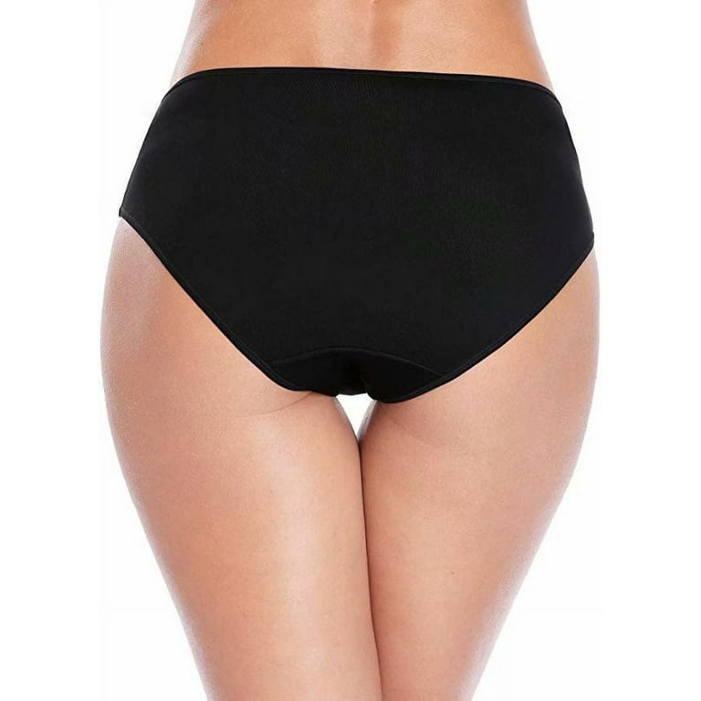 Charmo Women Nylon Panties Mid Rise Briefs Ladies Underwear Stretch Hipster  Panties,4 Pack