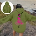 thumbnail image 2 of Fiaer,Women Cancer Sweatshirts Breast Cancer Hoodies Pink Ribbon with Butterfly Graphic Plus Size Tops Cancer Awareness Support Green L, 2 of 7