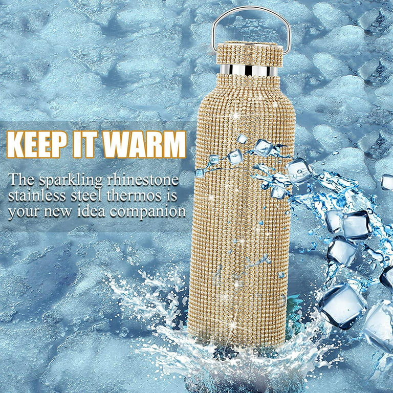 Sieral Bling Stainless Steel Water Bottle LED Temperature Display Smart  Rhinestone Vacuum Diamond Wa…See more Sieral Bling Stainless Steel Water