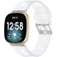 thumbnail image 1 of Bands Compatible with Fitbit Versa 3/Fitbit Sense Band, Soft Silicon Sport Wristband Strap(Silver), 1 of 5