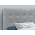 thumbnail image 4 of Bed Headboard Only Twin Size Bedroom Upholstered Pu Leather Look Grey, 4 of 5