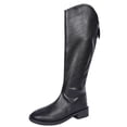 thumbnail image 3 of Taqqpue Women's Knee High Boots Plus Size Back Zip Slip On Low Heel Comfortable Casual Long Boots for Women Size 5.5-12 Fashion Dress Shoes Fall Winter Riding Footwear Casual Walking, 3 of 10
