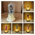 thumbnail image 2 of Eternal Flower Romantic Luminous Wooden Base Transparent Dome Flower Light for Valentine‘s Day, 2 of 8
