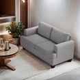 thumbnail image 6 of Furniliving 61.75” W Loveseat Sofa, 2 Seat Love Seat Sofa with Armrests, Comfy Couches for Living Room, Bedroom, Apartment and Office (Light Grayy), 6 of 9