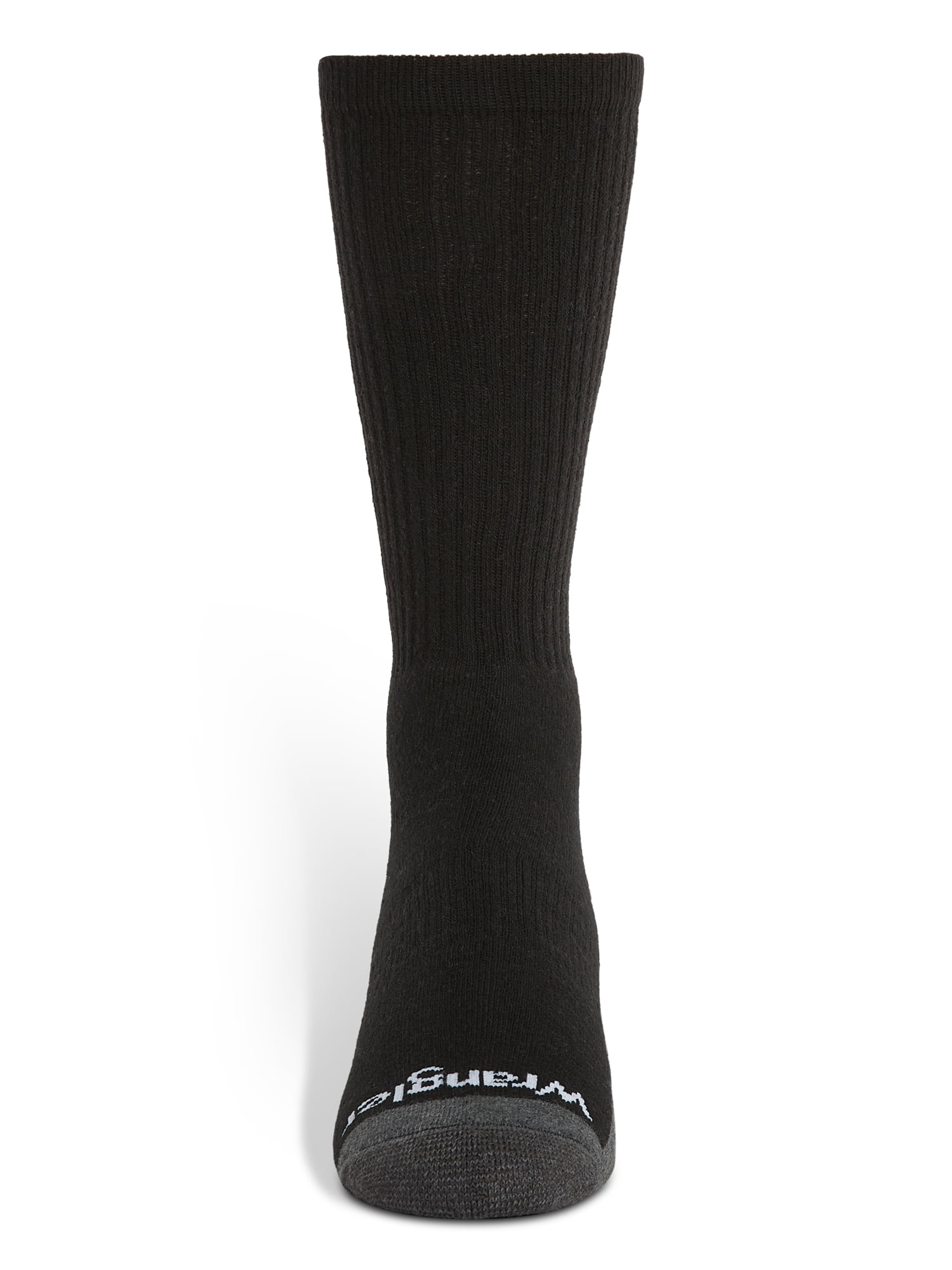 Wrangler Five Star Essential Cool Comfort Full-Cushion Crew Socks for Men, 6-12, White, 6-Pack