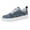 Blue, variant on XIMIN Men's Women's Play Street Distressed Sneaker Solid Color with Fabric Upper Low Top Lace-Up Washed and Canvas Slip on Fashion Shoes (43, Blue)