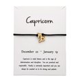 thumbnail image 1 of 12 Doce Constelaciones Pulsera Constelación Tarjeta Ajustable Negro Cuerda Pulsera, 1 of 2