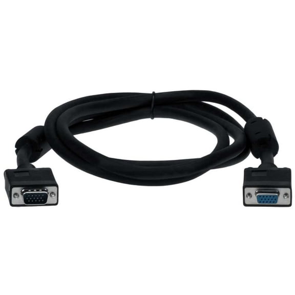SF Cable 10 feet HD15 SVGA M/F Monitor Extension Cable with Ferrites - Black